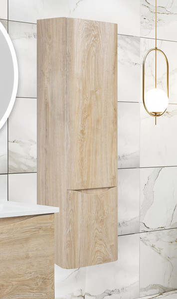 Изображение товара Шкаф-полупенал для ванной Runo Тоскана (подвесной, светлое дерево)