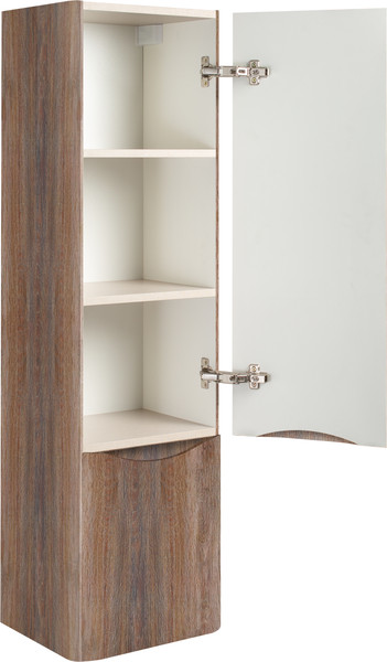 Изображение товара Шкаф-полупенал для ванной Runo Тоскана (подвесной, темное дерево)