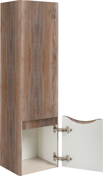 Изображение товара Шкаф-полупенал для ванной Runo Тоскана (подвесной, темное дерево)