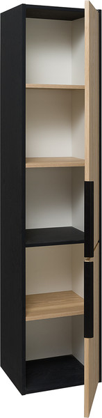 Изображение товара Шкаф-пенал для ванной Runo Мальта 35 правый (подвесной, дуб/черный)