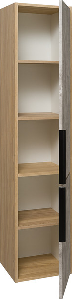 Изображение товара Шкаф-пенал для ванной Runo Мальта 35 правый (подвесной, серый/дуб)