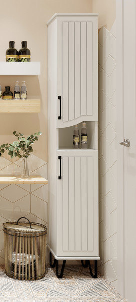 Изображение товара Шкаф-пенал для ванной Runo Марсель 30 правый (напольный, белый)