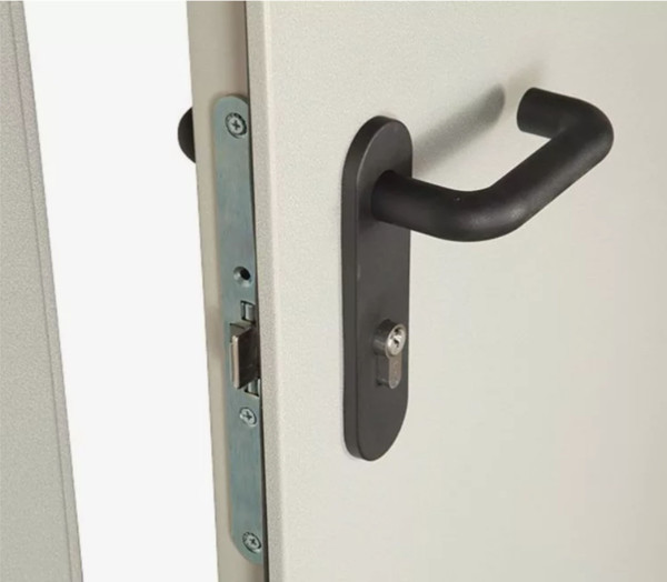 Изображение товара Ручка дверная Trodos 1972 противопожарная сталь (черный)