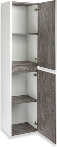 Изображение товара Шкаф-пенал для ванной Runo Бари (подвесной, железный камень)