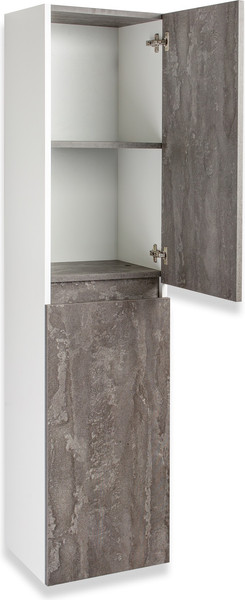 Изображение товара Шкаф-пенал для ванной Runo Бари (подвесной, железный камень)