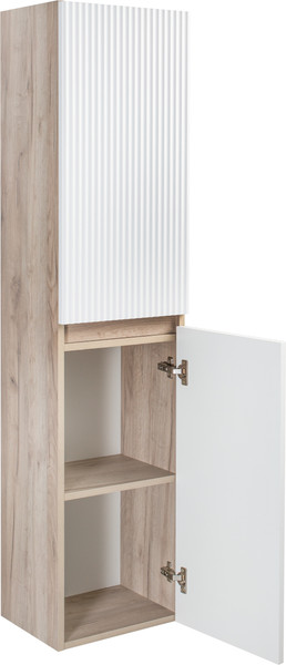 Изображение товара Шкаф-пенал для ванной Runo Модена (подвесной, крафтовый дуб)