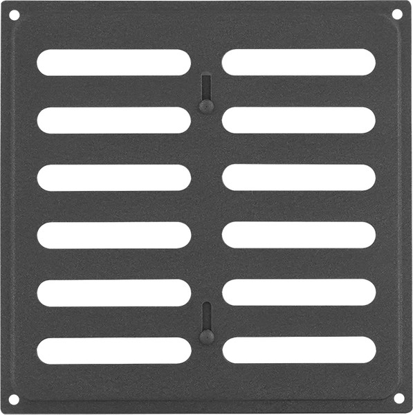 Изображение товара Решетка вентиляционная Нора-М 200x200 с заслонкой (мокрый асфальт)
