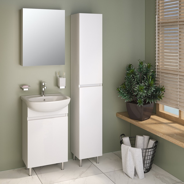 Изображение товара Тумба под умывальник Runo Лада 40 (напольная, белый)