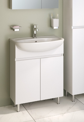 Изображение товара Тумба под умывальник Runo Лада 60 (напольная, белый)