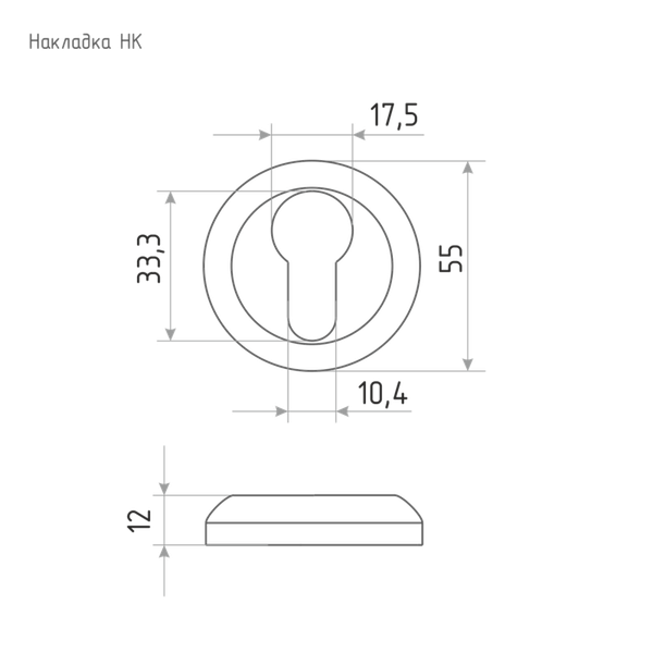 Изображение товара Накладка на цилиндр Нора-М НК Грасиоза (бронза)