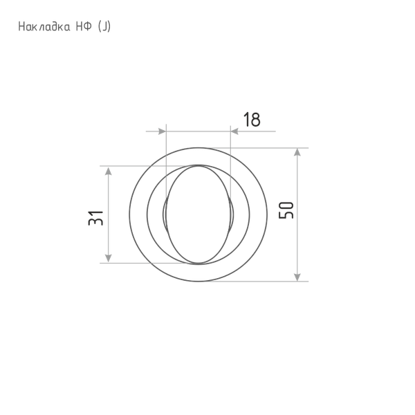 Изображение товара Фиксатор дверной защелки Нора-М НФ (J) (застар.бронза)