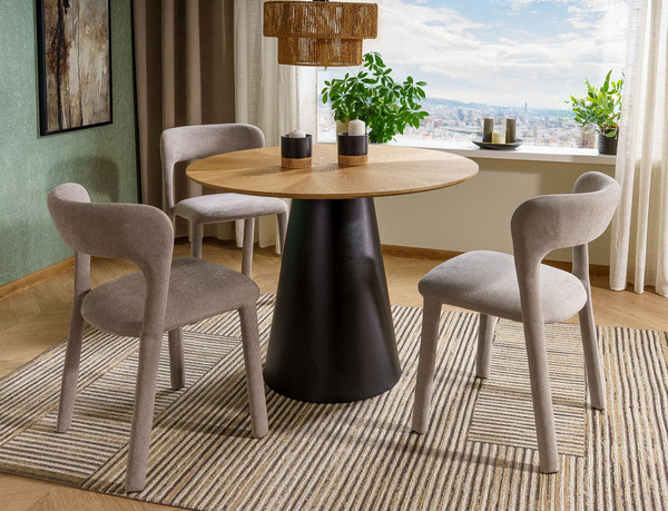 Изображение товара Обеденный стол Signal Angel 120 (дуб/черный)