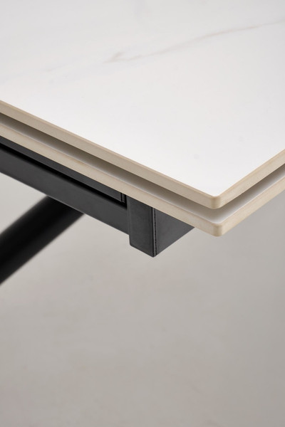 Изображение товара Обеденный стол Halmar Vitorino (белый мрамор/черный)