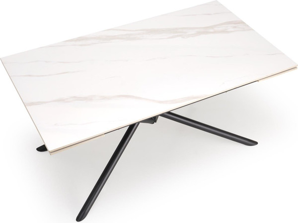 Изображение товара Обеденный стол Halmar Vitorino (белый мрамор/черный)