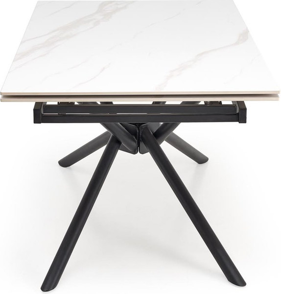 Изображение товара Обеденный стол Halmar Vitorino (белый мрамор/черный)