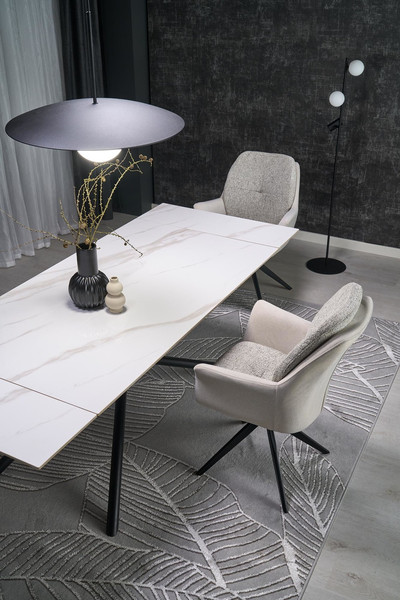 Изображение товара Обеденный стол Halmar Vitorino (белый мрамор/черный)