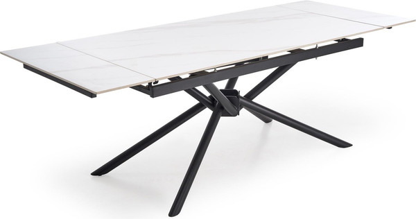 Изображение товара Обеденный стол Halmar Vitorino (белый мрамор/черный)