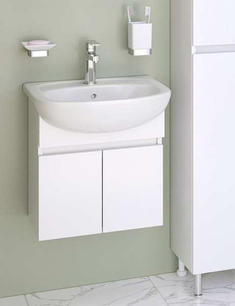 Изображение товара Тумба под умывальник Runo Лада 50 (подвесная, белый)