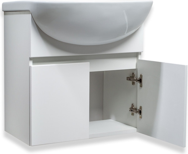 Изображение товара Тумба под умывальник Runo Лада 50 (подвесная, белый)