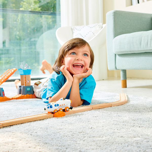 Изображение товара Поезд игрушечный Hape Инопланетные приключения Космический Поезд / E3872_HP