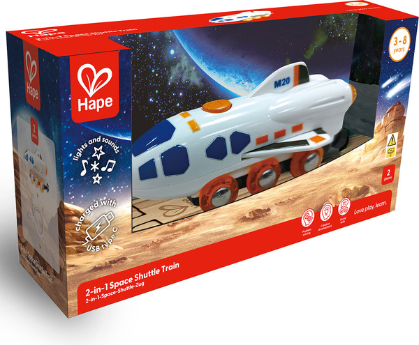 Изображение товара Поезд игрушечный Hape Инопланетные приключения Космический Поезд / E3872_HP