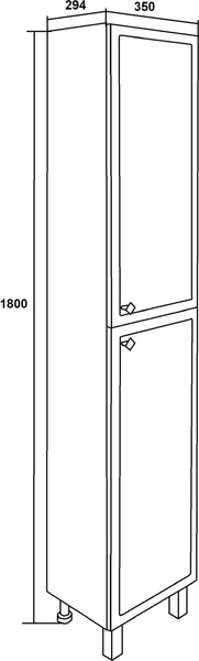 Изображение товара Шкаф-пенал для ванной Runo Римини правый (напольный, мята)