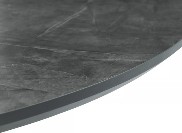 Изображение товара Обеденный стол Signal Angel II 120-160x120 (эффект серого мрамора/черный)