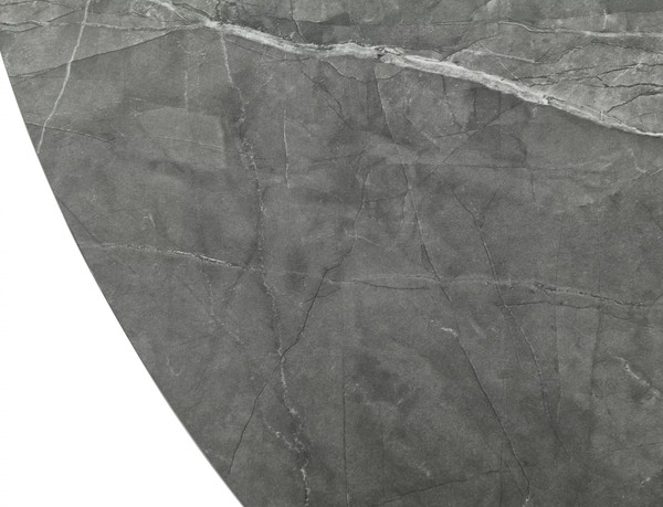 Изображение товара Обеденный стол Signal Angel II 120-160x120 (эффект серого мрамора/черный)