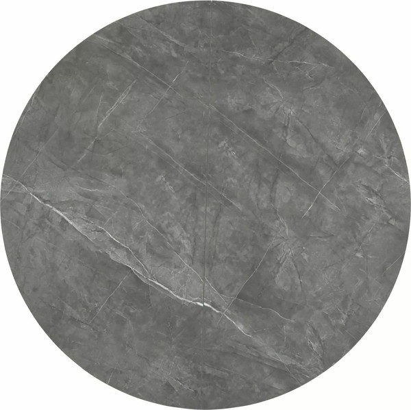 Изображение товара Обеденный стол Signal Angel II 120-160x120 (эффект серого мрамора/черный)