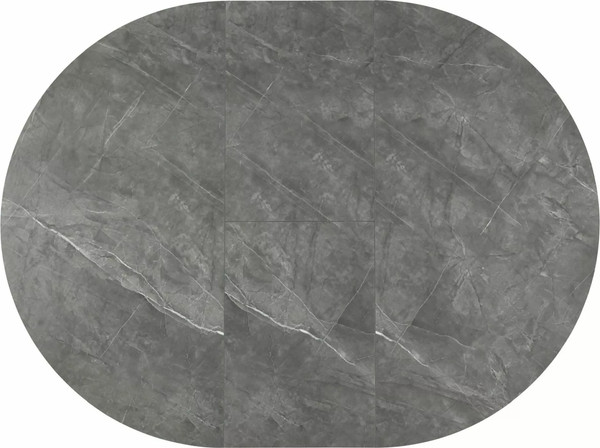 Изображение товара Обеденный стол Signal Angel II 120-160x120 (эффект серого мрамора/черный)