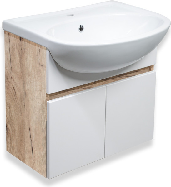 Изображение товара Тумба под умывальник Runo Лада 50 (подвесная, крафтовый дуб)