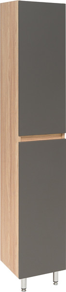 Изображение товара Шкаф-пенал для ванной Runo Лада (напольный, дуб/графит)