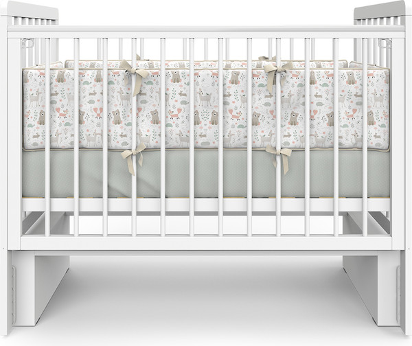Изображение товара Детская кроватка Атон Baby Master Ariel 03 маятник ЛДСП (белая аляска)