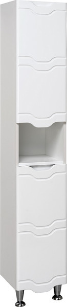 Изображение товара Шкаф-пенал для ванной Runo Стиль 30 правый с корзиной для белья (напольный)