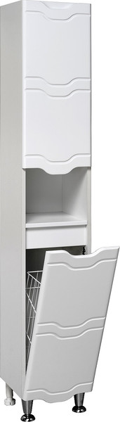 Изображение товара Шкаф-пенал для ванной Runo Стиль 30 правый с корзиной для белья (напольный)