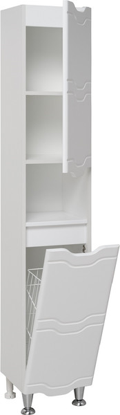 Изображение товара Шкаф-пенал для ванной Runo Стиль 30 правый с корзиной для белья (напольный)