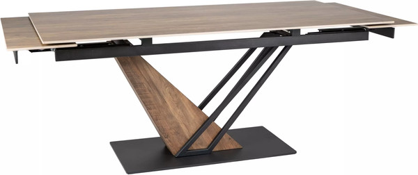 Изображение товара Обеденный стол Signal Genesis Legno 180-240x90x75 (эффект дерева/дуб/черный)