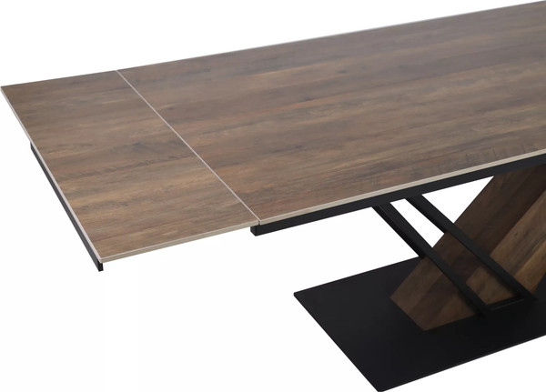 Изображение товара Обеденный стол Signal Genesis Legno 180-240x90x75 (эффект дерева/дуб/черный)