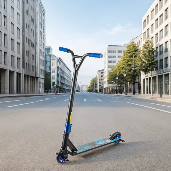 Изображение товара Самокат трюковый Ricos Flash JL-300A-4 (черный/синий)