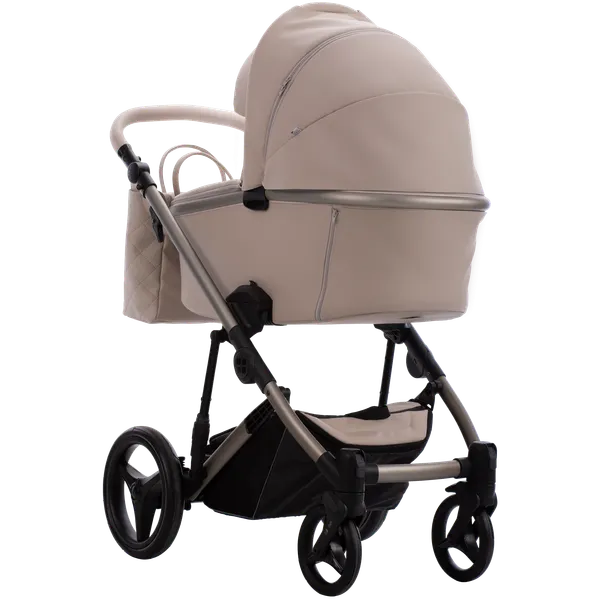 Изображение товара Детская универсальная коляска Bebetto Loren Sand 2в1 (Sand 01, светло-бежевая кожа)