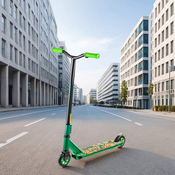 Изображение товара Самокат трюковый Ricos Fury JL-302A (черный/зеленый)