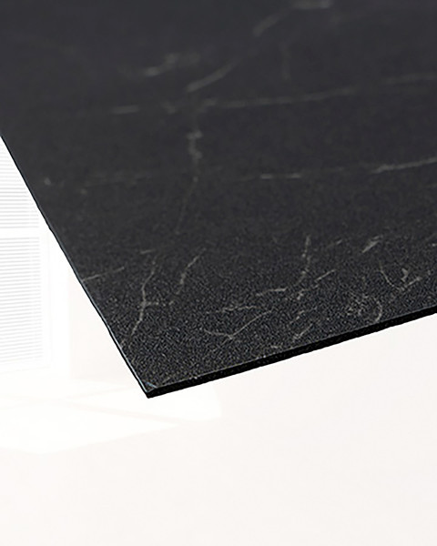 Изображение товара Комплект панелей ПВХ Самоклейкин Самоклеющаяся Черный мрамор S81036-1 (600x300)