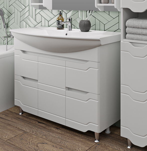 Изображение товара Тумба под умывальник Runo Стиль 105 (напольная)