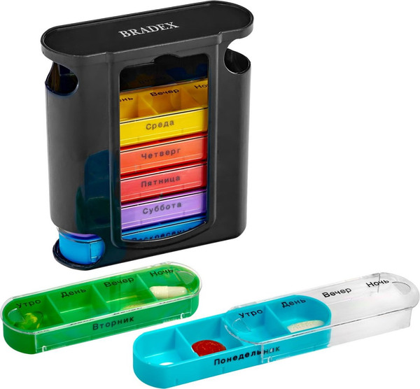 Изображение товара Таблетница Bradex Неделька / KZ 1919 (черный)