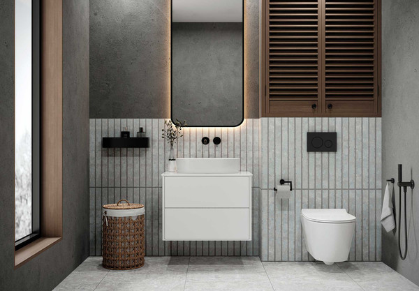 Изображение товара Умывальник Керамин Арена 40 ФС (серый, матовый)