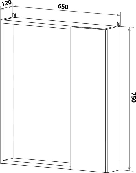 Изображение товара Шкаф с зеркалом для ванной Runo Манхэттен 65 (белый)