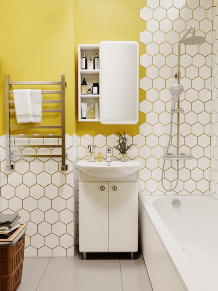 Изображение товара Шкаф с зеркалом для ванной Runo Капри 55