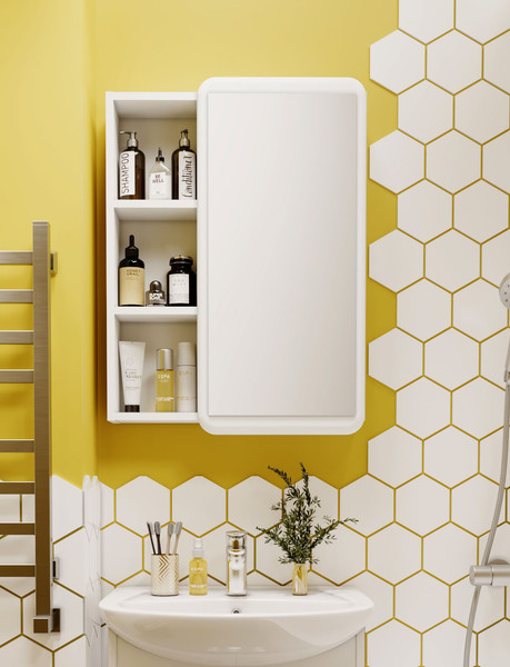 Изображение товара Шкаф с зеркалом для ванной Runo Капри 55