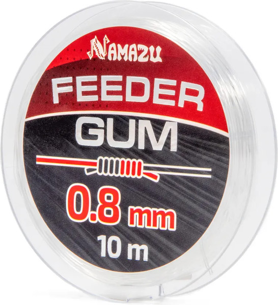 Изображение товара Фидергам Namazu Feeder Gum d-0.8мм / N-FG10-08 (10м, прозрачный)