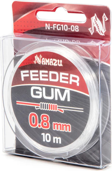 Изображение товара Фидергам Namazu Feeder Gum d-0.8мм / N-FG10-08 (10м, прозрачный)